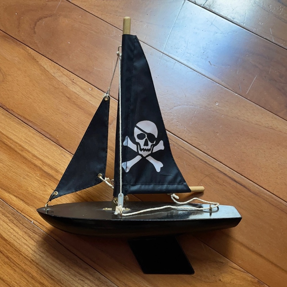 Wood model pirate ship